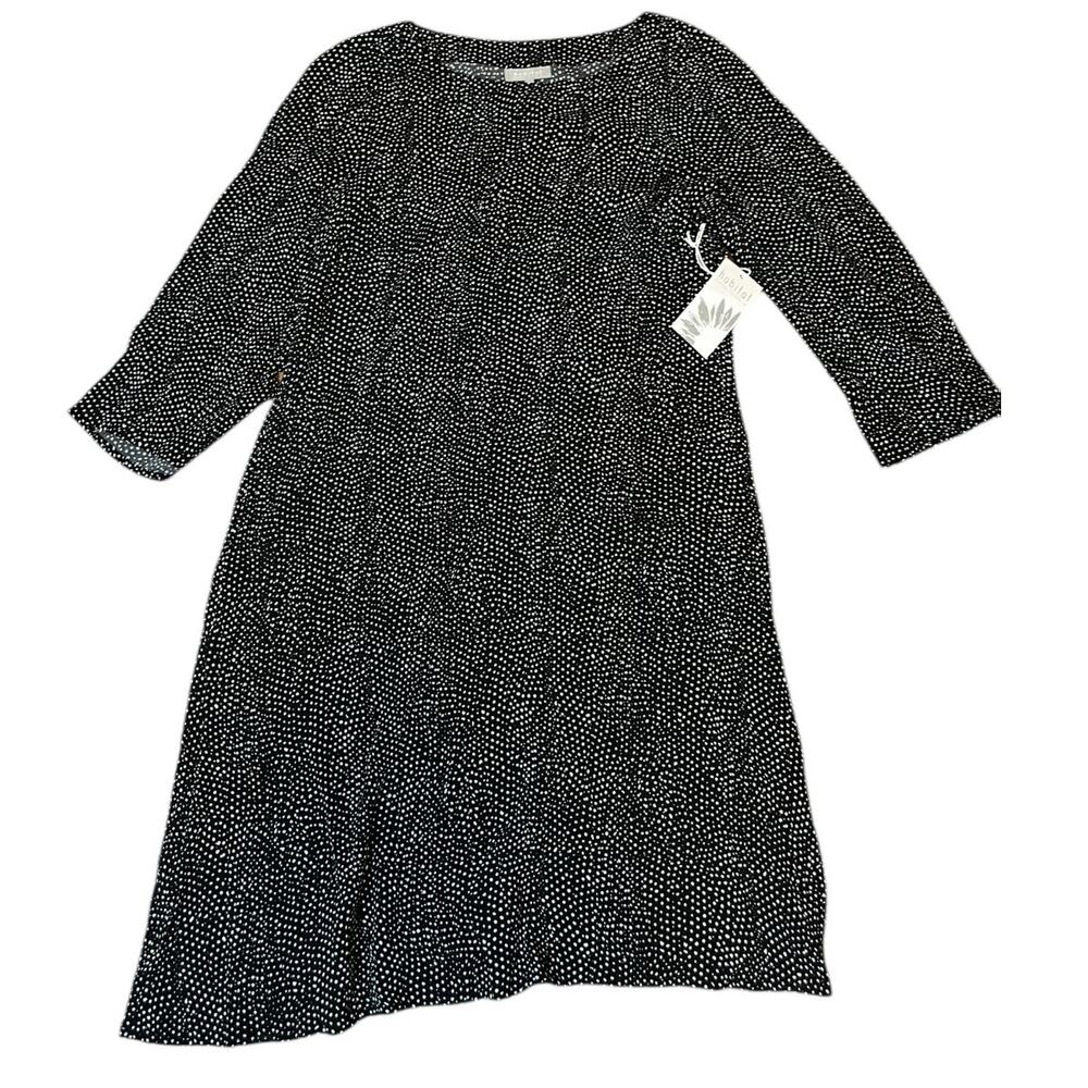 Habitat black and white polka dot long sleeve dress Size Small   style 33889
